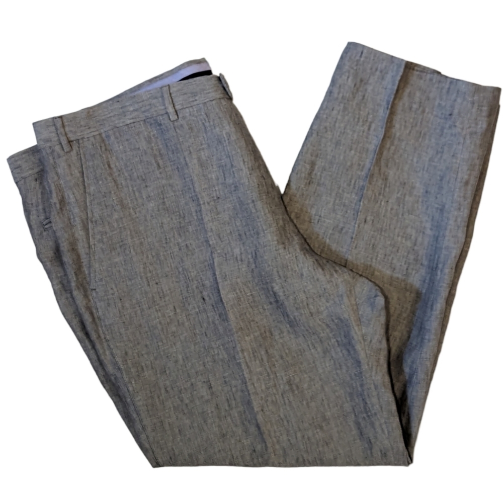 Pal Zileri Blue Linen Pants Size 44